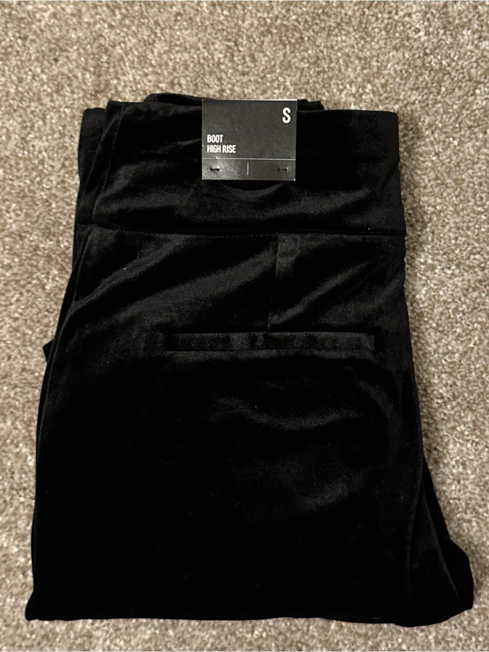 NWT Express Small Black Velvet Boot Cut Pants
